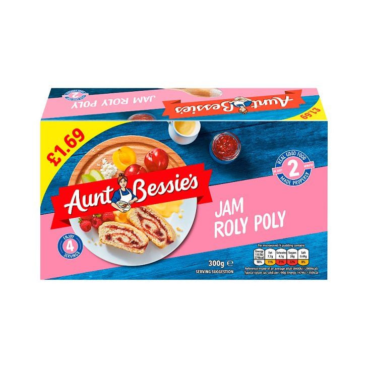 Aunt Bessies Jam Roly Poly PM