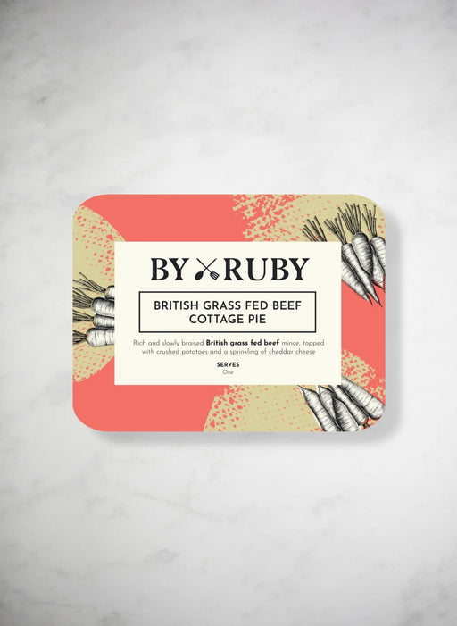 By Ruby British Grass Fed Beef Cottage Pie feeds 1