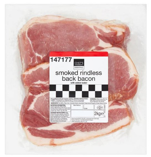 Chef's Essentials Smoked Rindless Back Bacon 2kg