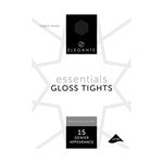 Elegante Essential 15 Denier Gloss Black Tights NS (L) x 3
