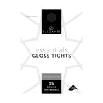 Elegante Essential 15 Denier Gloss Black Tights NS (M) x 3
