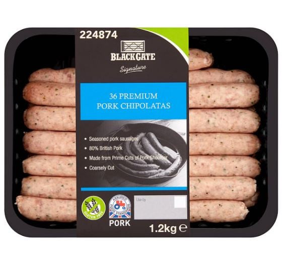 Blackgate Signature 36 Premium Pork Chipolatas 1.2kg