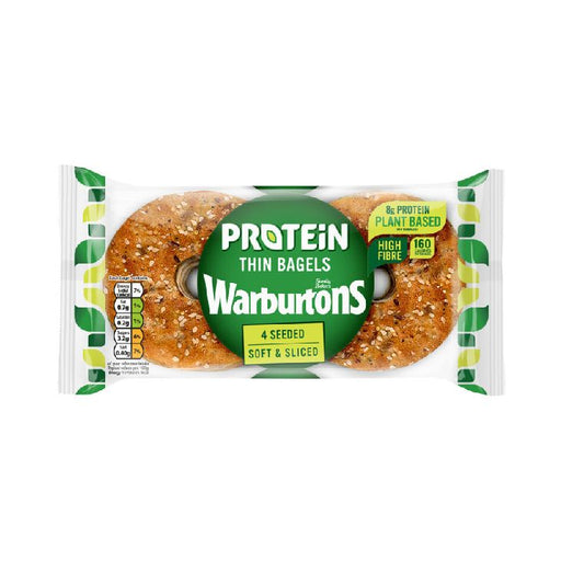 Warburtons Thin Bagels Protein 4pk