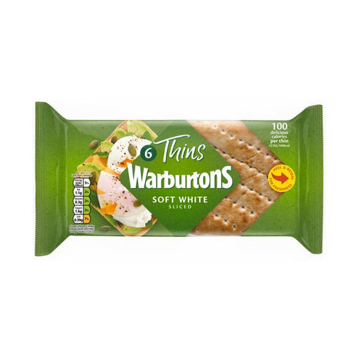 Warburtons White Sandwich Thins 6pk