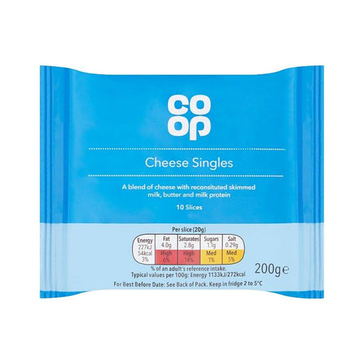 Co Op Cheese Singles 20g (200g) x10