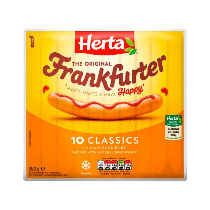 Herta Frankfurter Hotdog Sausage 350g x 10