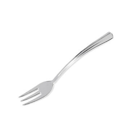 Miniature Silver Look Tasting Forks Disposable Plastic 10cm x 50