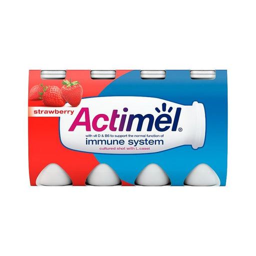 Actimel Strawberry Yoghurt Drinks 8 x 100g