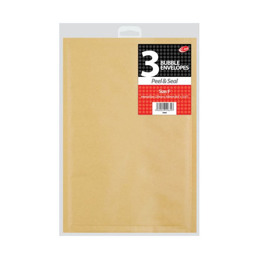 Bubble Envelope Size F 220x340mm 3 pack