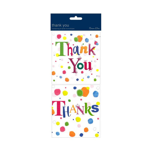 Thank You Cards Twin Bright 8 pack