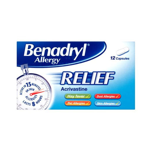 Benadryl Allergy Relief Acrivastine 12pk