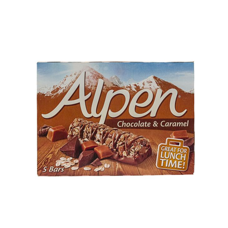 Alpen Chocolate & Caramel Cereal Bars 29g 5-Pack