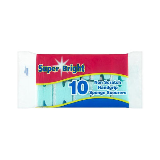Super Bright Hand Grip Scourer Non-Scratch 10-Pack