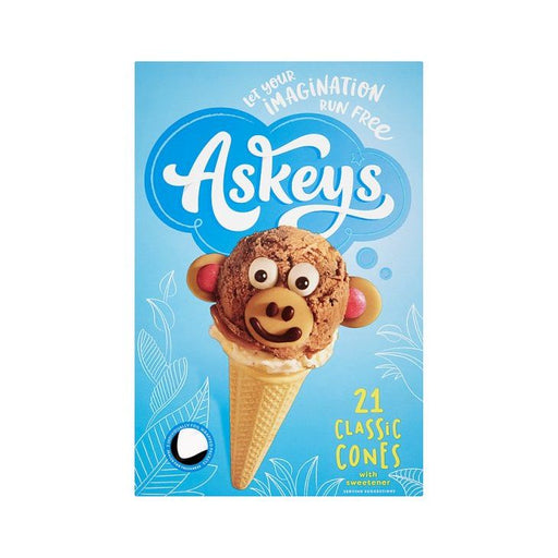 Askeys Round Ice Cream Cones 21-Pack