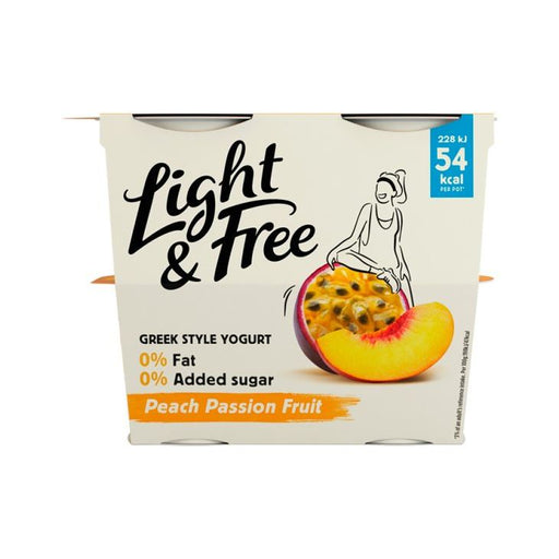 Danone Light and Free Peach Passionfruit 4pk