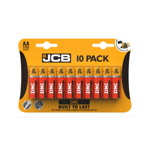 JCB R6/AA Zinc Batteries Built to Last 10pk