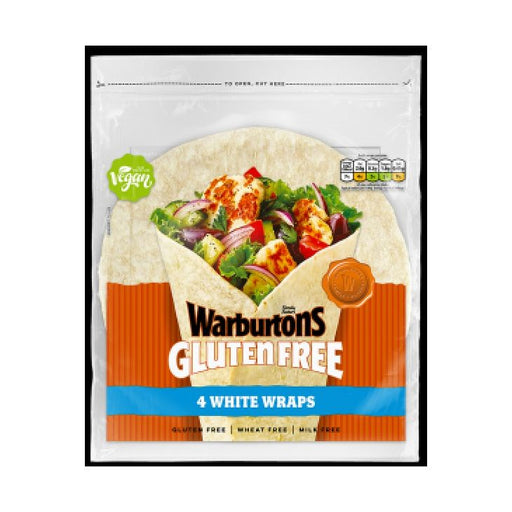 Warburtons Gluten Free White Wraps 4pk